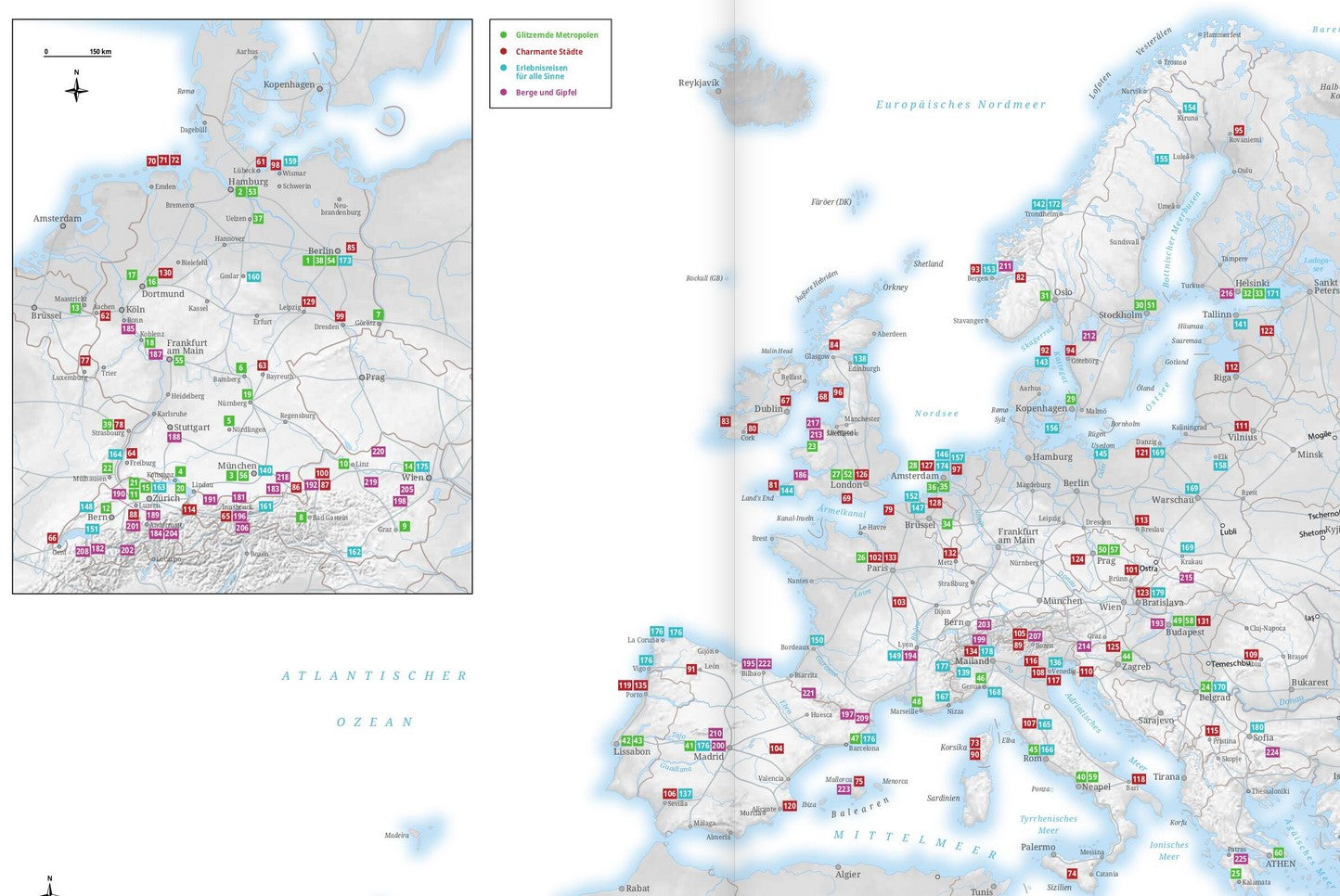 In 225 Reisen mit dem Zug durch Europa