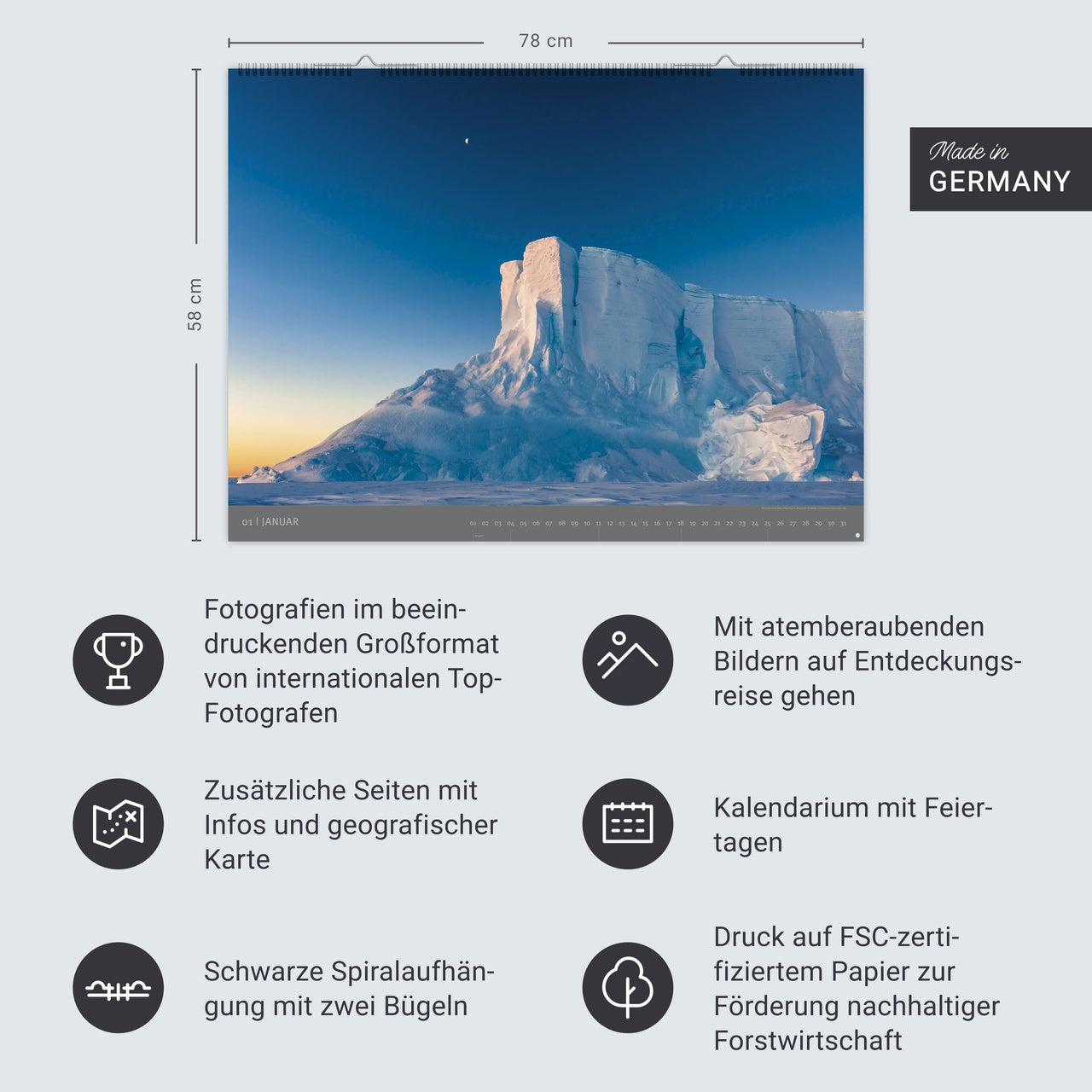 Die letzten Paradiese - Wandkalender 2026 - 78 x 58 cm - Heye Verlag
