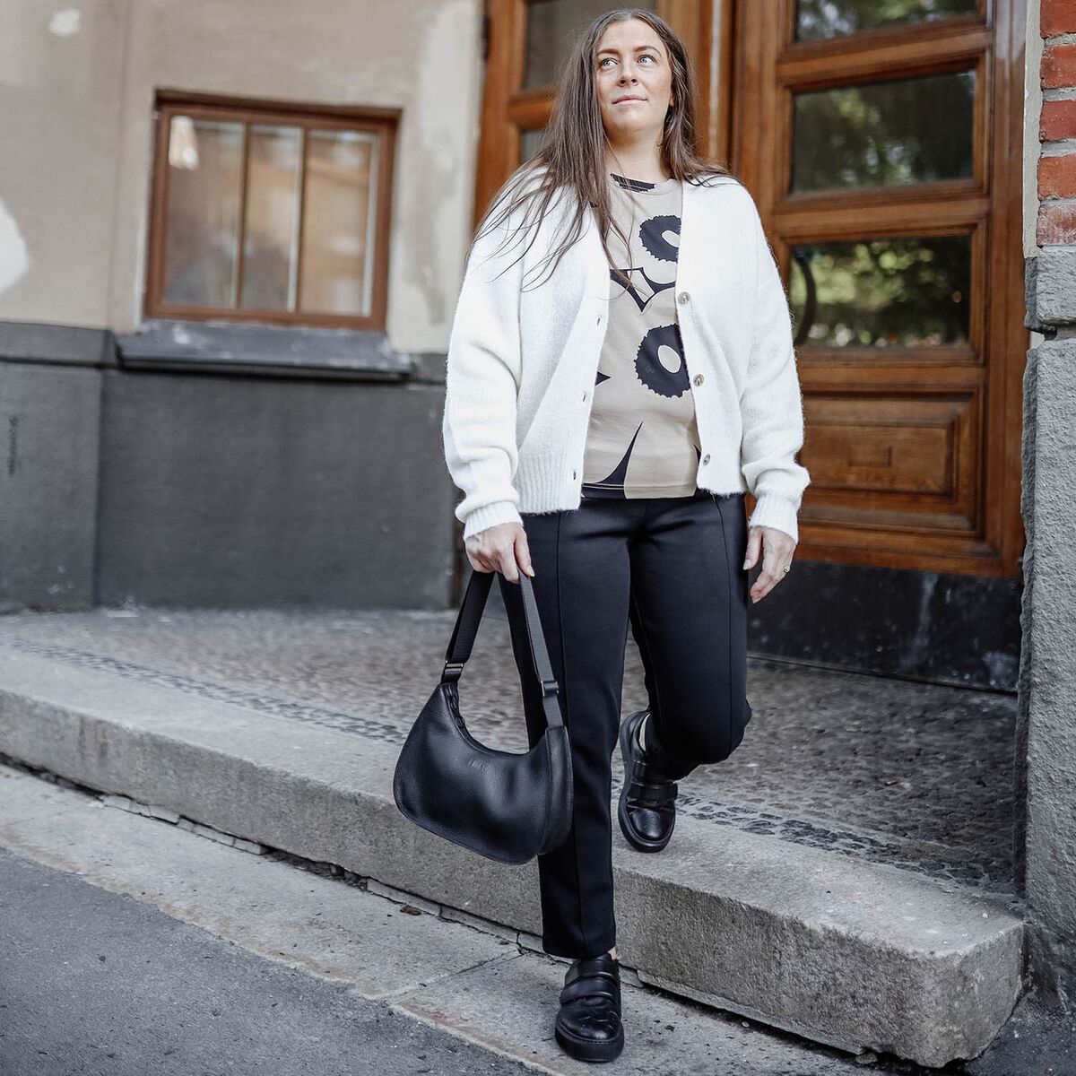 Rimma Elchleder-Umhängetasche - Schwarz - Miiko Design Oy