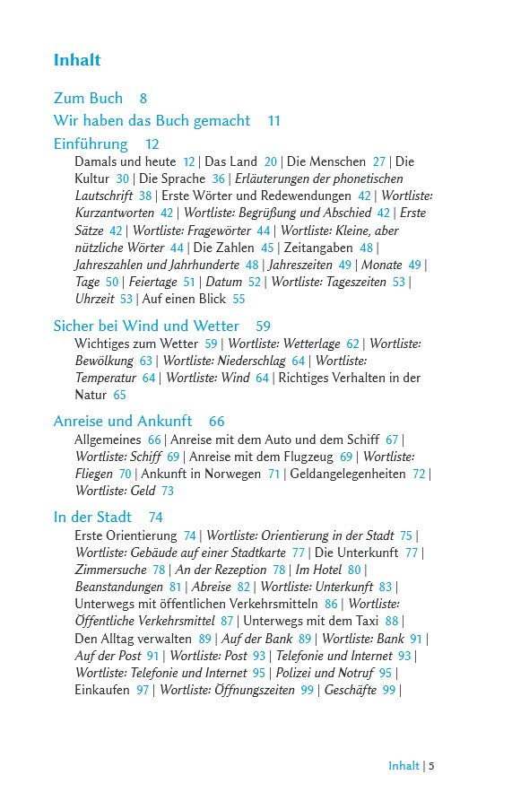 Norwegian language travel guide