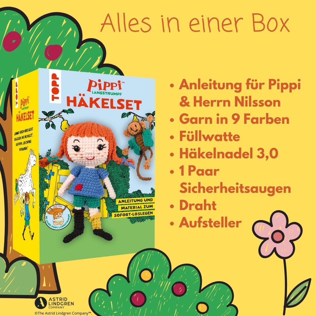 Pippi Langstrumpf Häkelset