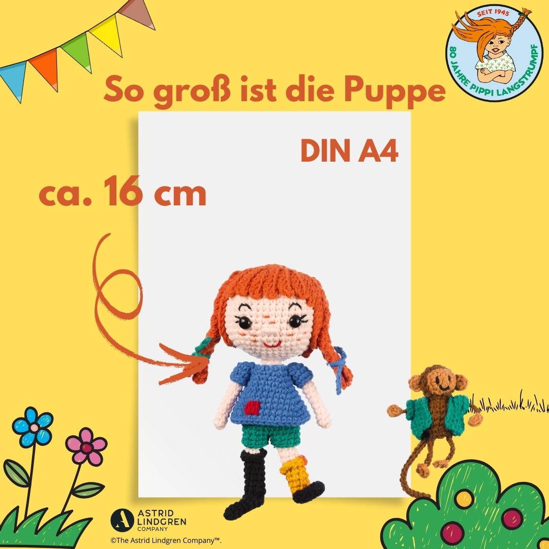 Pippi Langstrumpf Häkelset