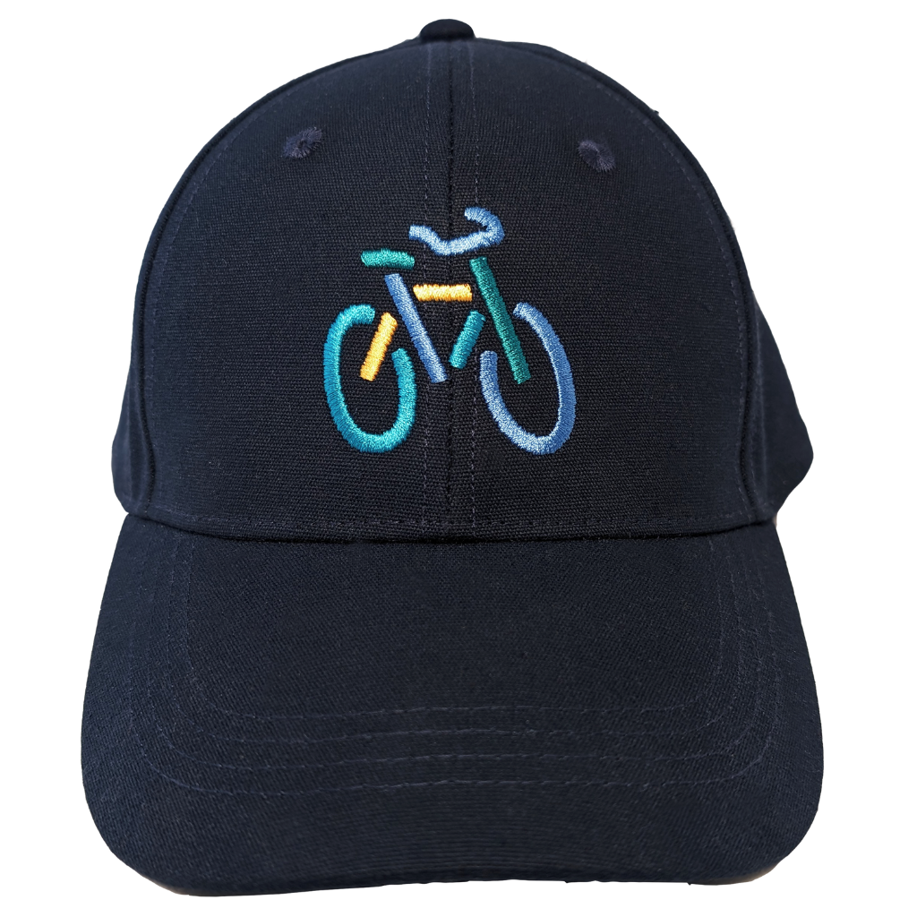 Basecap mit Fahrrad-Stickerei- Marineblau - Bo Bendixen