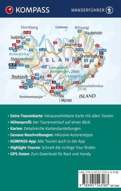 KOMPASS Hiking Guide Iceland