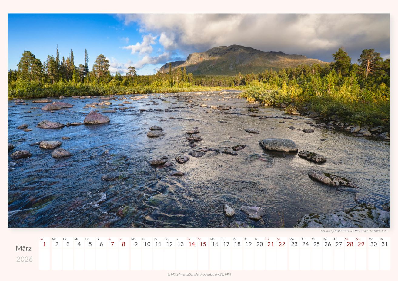 Nordic National Parks - Wall Calendar 2026 - 59 x 42 cm - Trabandt Medien