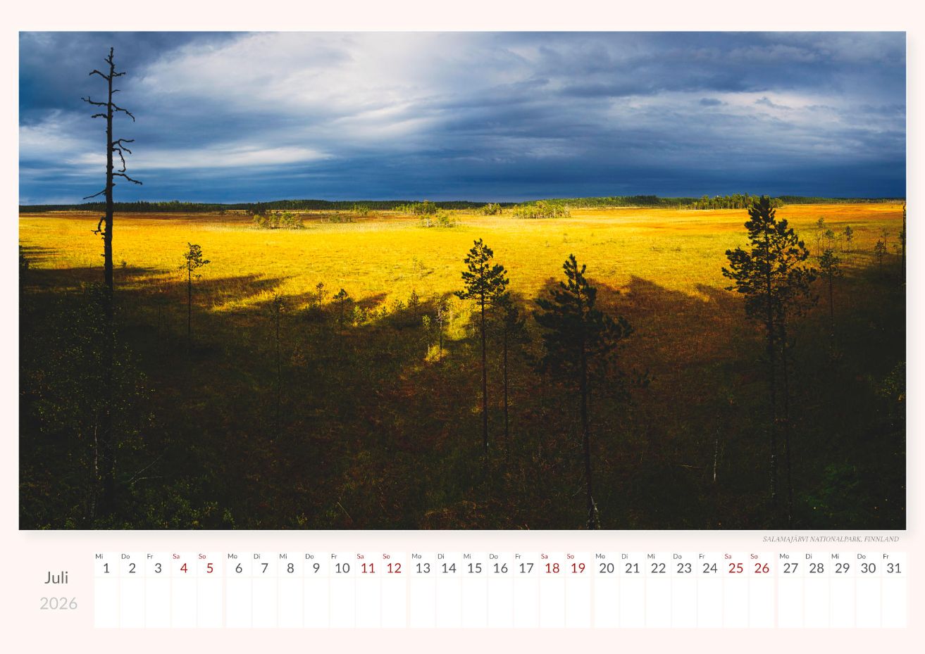 Nordic National Parks - Wall Calendar 2026 - 59 x 42 cm - Trabandt Medien