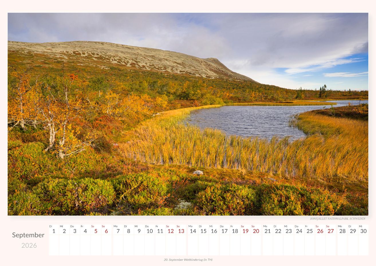 Nordic National Parks - Wall Calendar 2026 - 59 x 42 cm - Trabandt Medien