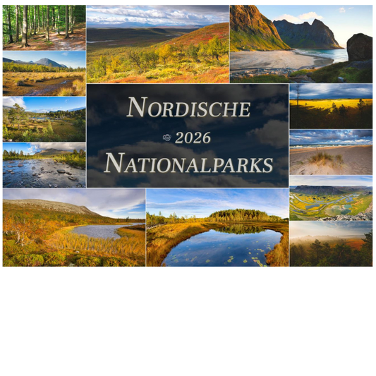 Nordic National Parks - Wall Calendar 2026 - 59 x 42 cm - Trabandt Medien