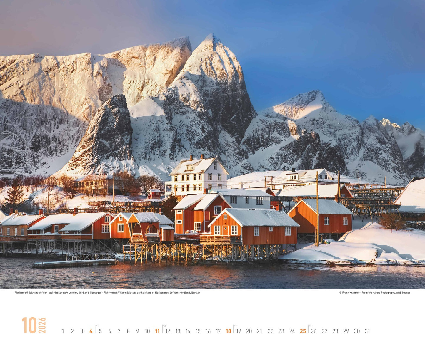 Hurtigruten - Wandkalender 2026 - 52 x 43 cm - Alpha Edition