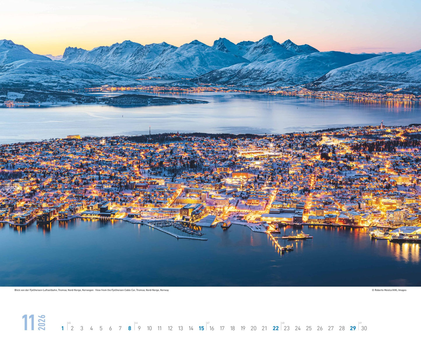Hurtigruten - Wandkalender 2026 - 52 x 43 cm - Alpha Edition