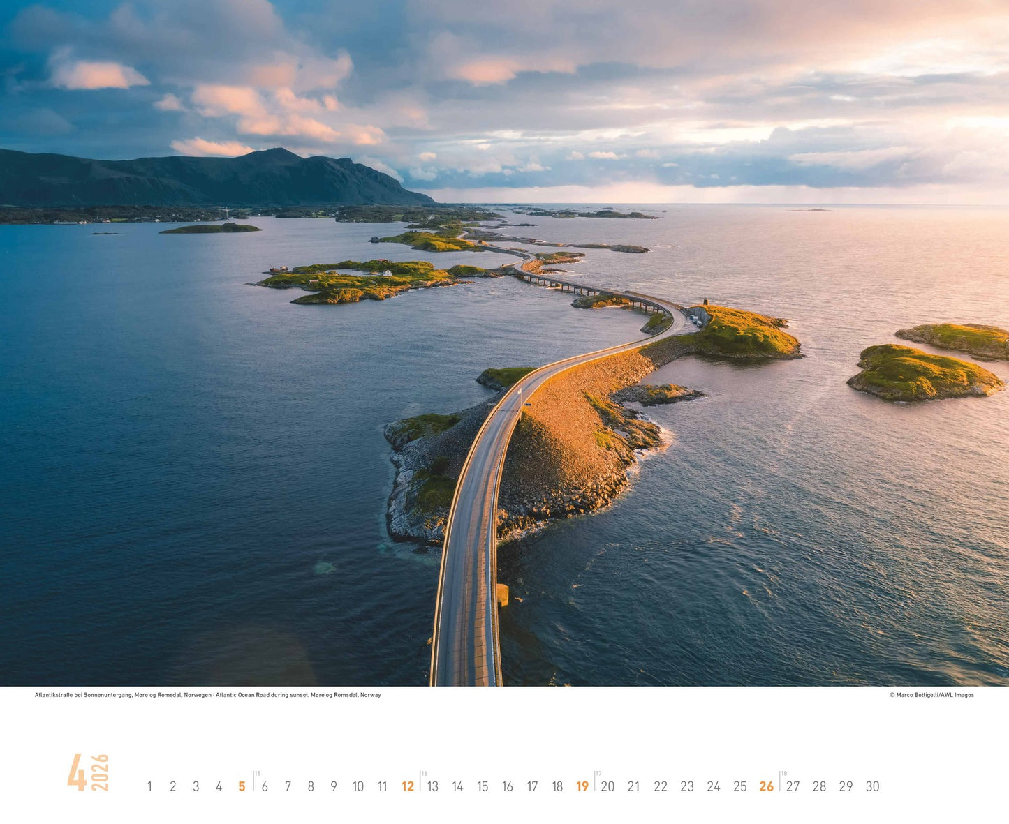 Hurtigruten - Wandkalender 2026 - 52 x 43 cm - Alpha Edition