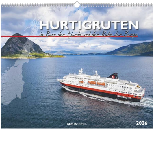 Hurtigruten - Wandkalender 2026 - 52 x 43 cm - Alpha Edition