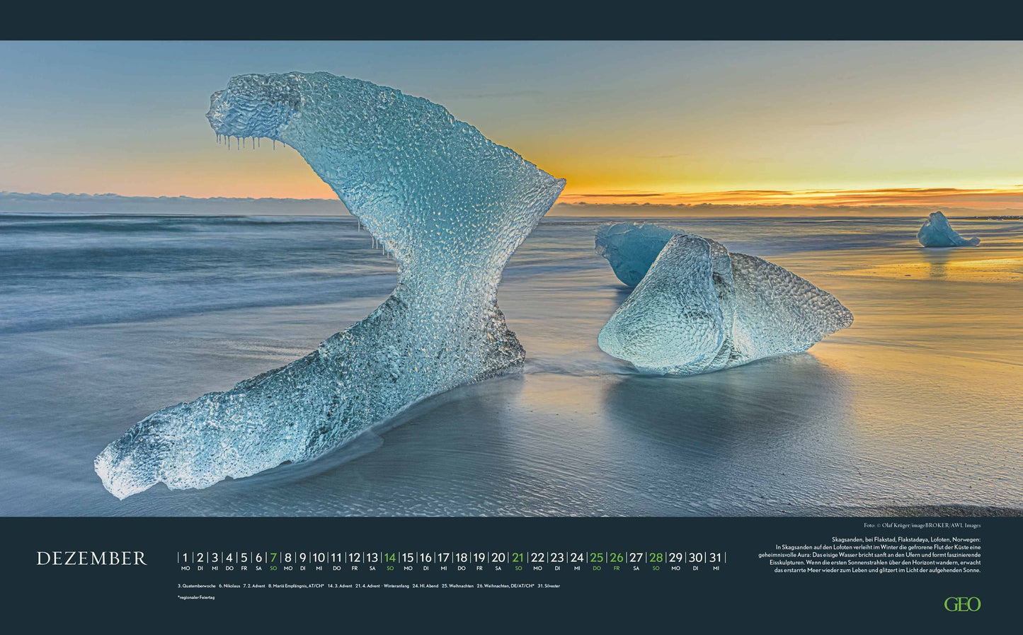 GEO Meer - Wandkalender 2026 - 58 x 36 cm
