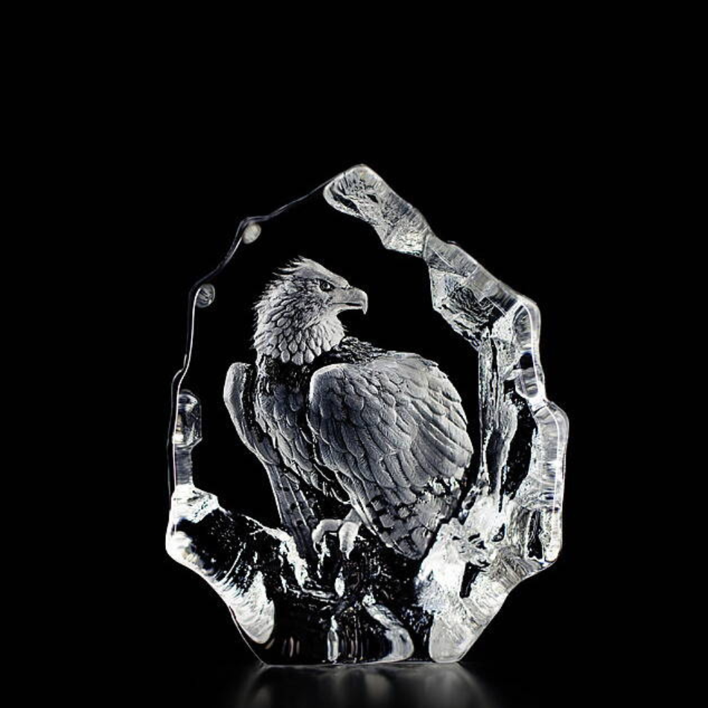 Glasblock Weißkopf-Seeadler - 110 x 140 mm