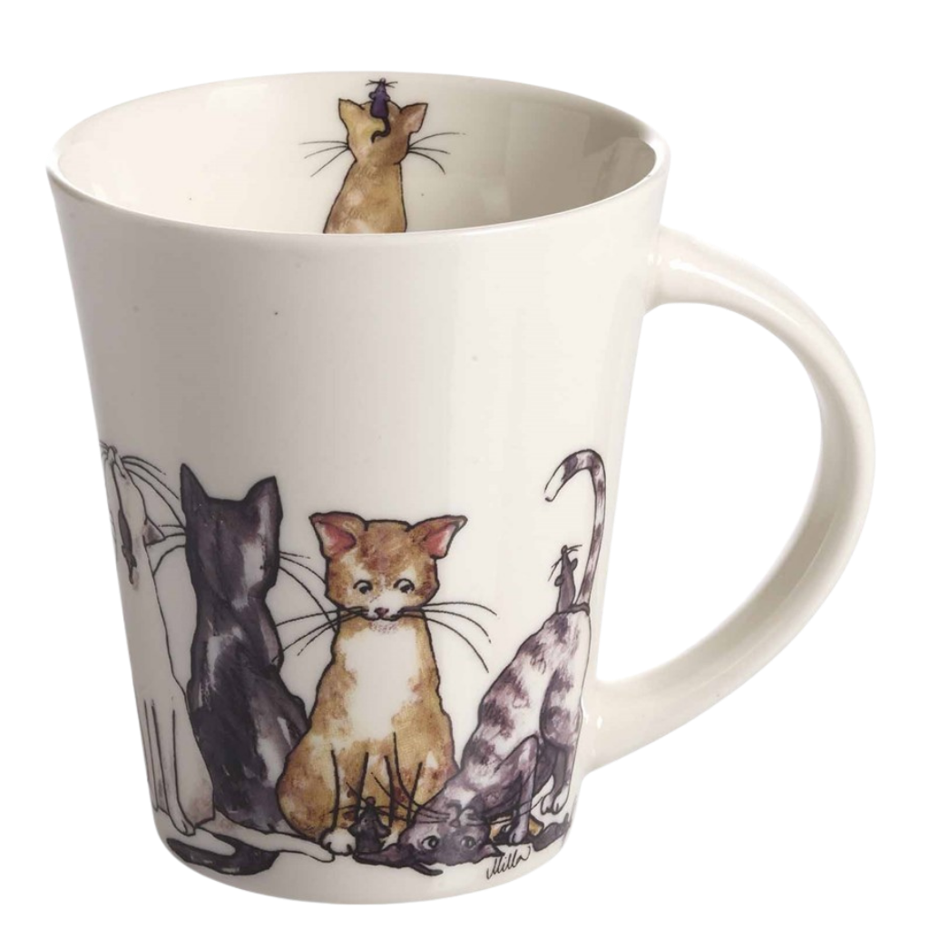 Becher mit Katzenmotiv