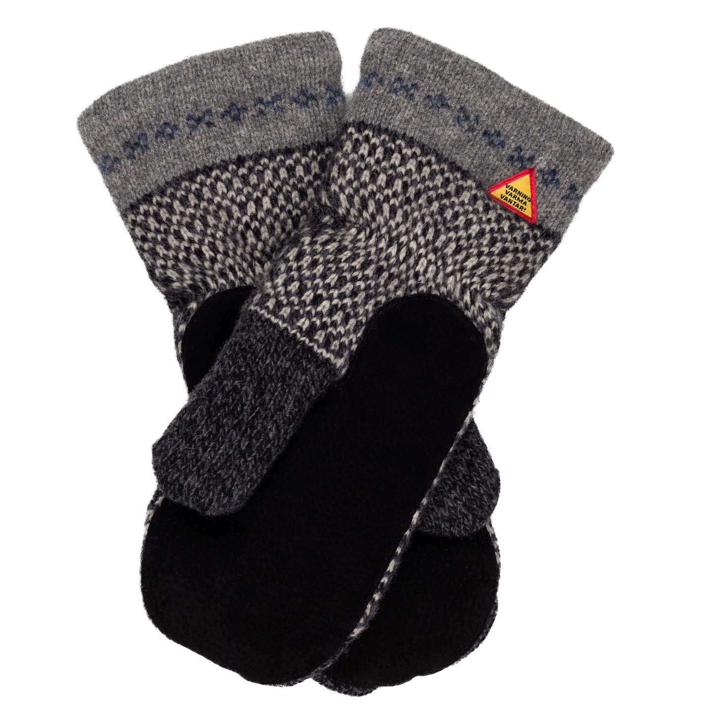 Skaftö sot - Fausthandschuhe anthrazit mit schwarzem Wildleder