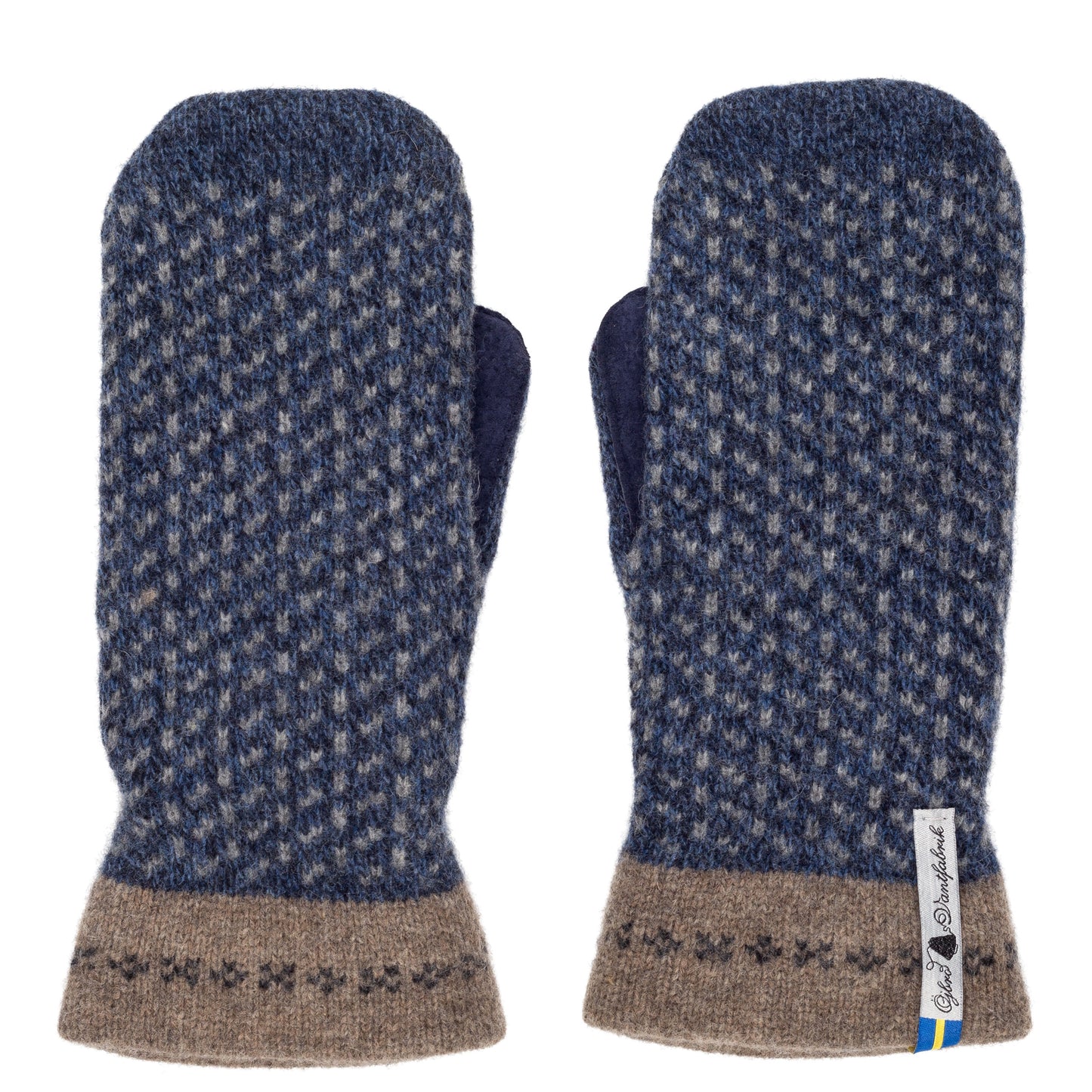 Skaftö marine - Fausthandschuhe mit Wildleder
