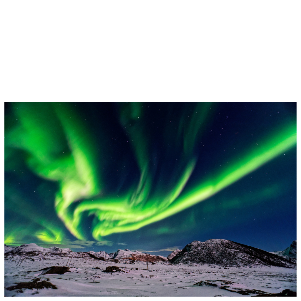 Poster Polarlicht über Gimsøya - Lofoten