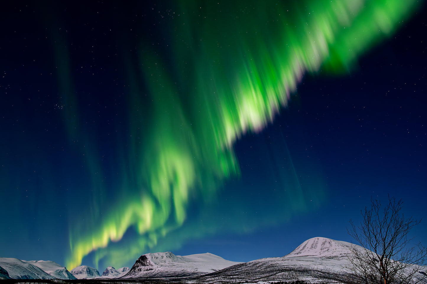 Poster Polarlicht über Kebnekaise - Schweden