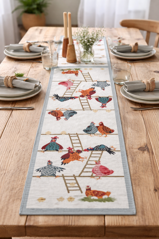 Hühnerhaus - Tischläufer - 35 x 120 cm - Ekelund