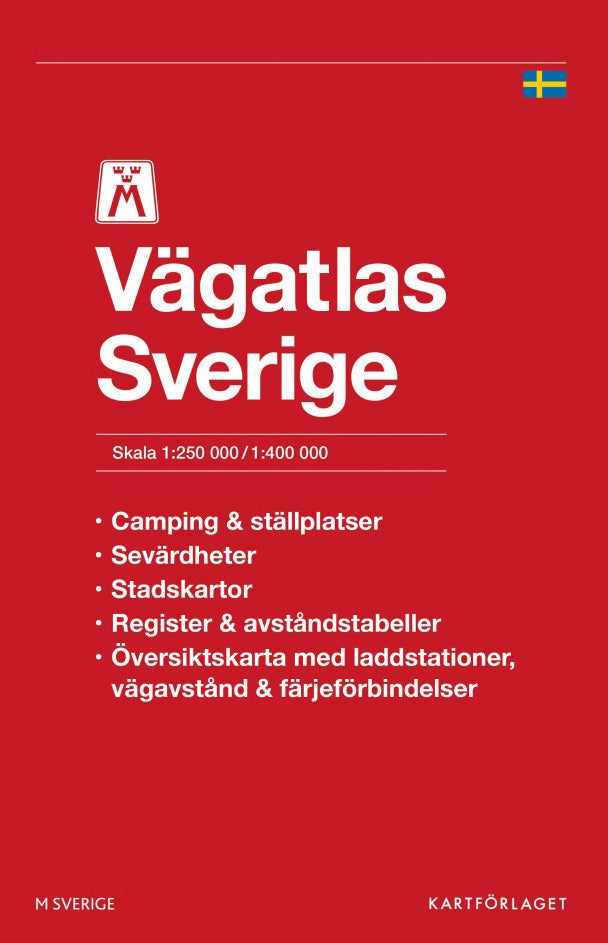 Motormännens Vägatlas Sverige 2025 - Sweden Road Atlas / Car Atlas