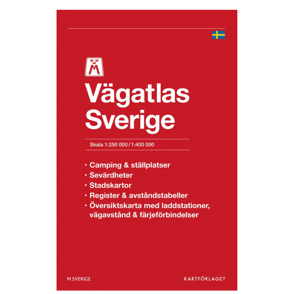 Motormännens Vägatlas Sverige 2025 - Sweden Road Atlas / Car Atlas