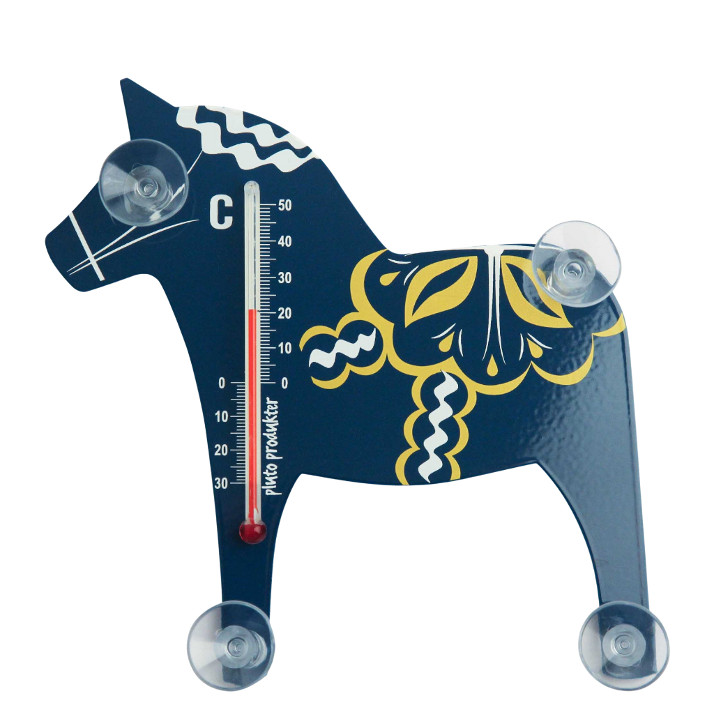 Dalapferd Thermometer Kurbits - Blau