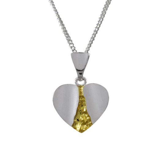 Kultapuro pieni - Herz-Anhänger - 15 mm - mit Silberkette 42 cm