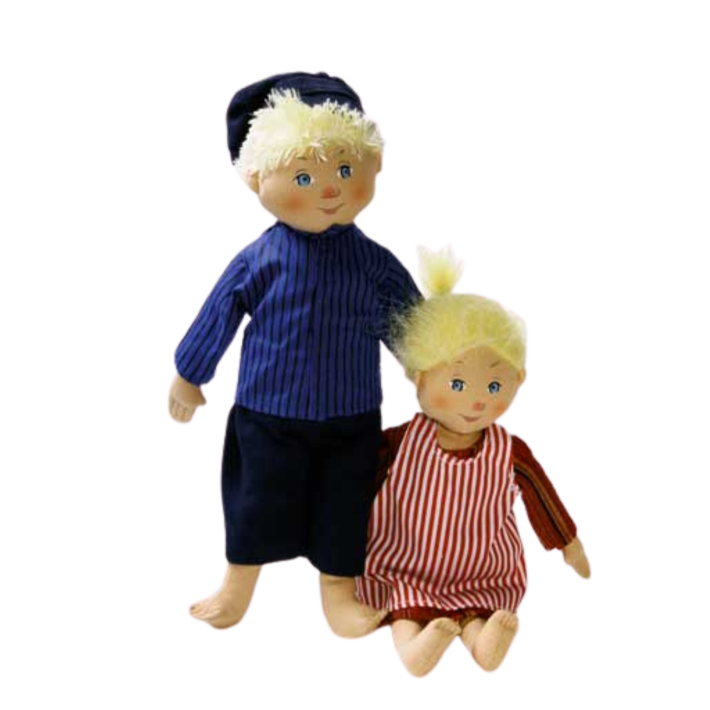 Michel und Ida - Stoff-Puppen - 26 und 22 cm groß