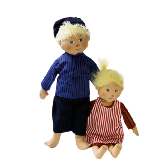 Michel und Ida - Stoff-Puppen - 26 und 22 cm groß