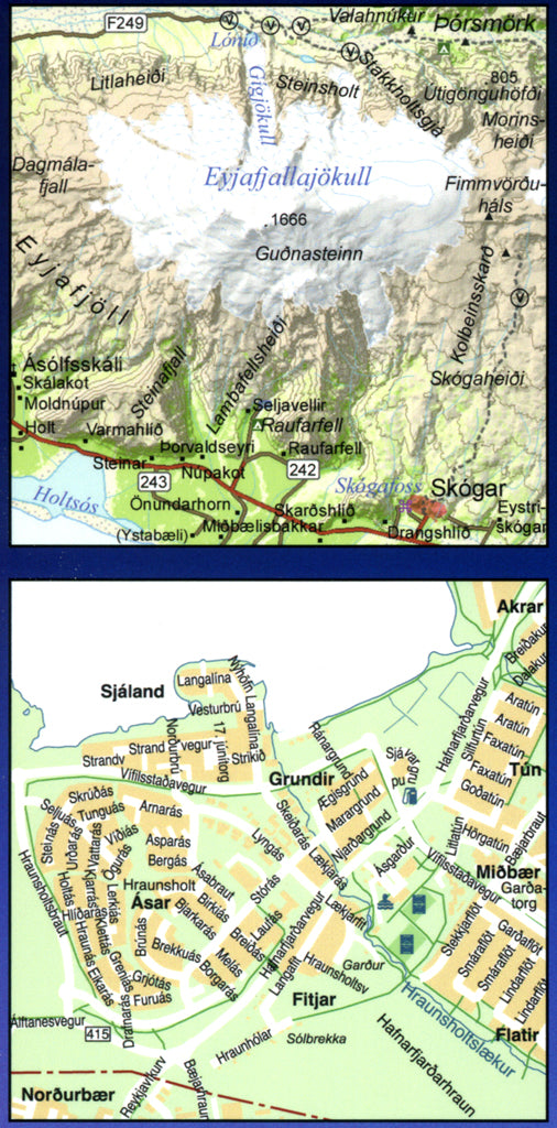 Island Kortabok - Island Straßenatlas / Autoatlas 1:300.000