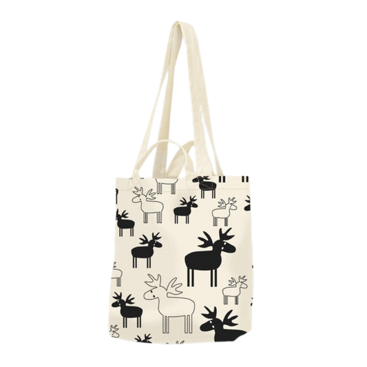 Ulrikas Älgar - Baumwolltasche Älg - Naturweiß / Schwarz