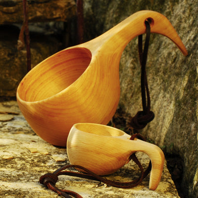 Kåsa fågel - Holzbecher - 8 cm Durchmesser