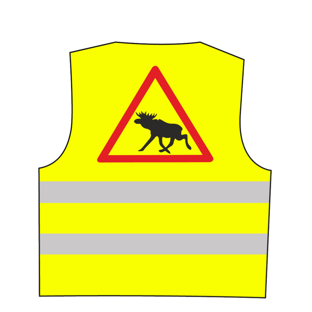 Swedish moose sign - safety vest