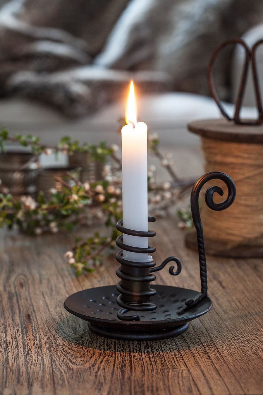 Hilda - Wrought iron candle holder
