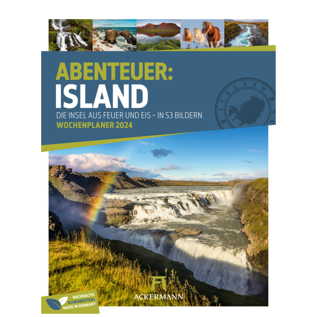 Island - Die Insel aus Feuer und Eis - Wochenplaner Kalender 2024 - 25 x 33 cm