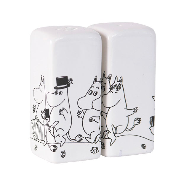 Moomin Salt & Pepper - Salz- und Pfefferstreuer - Schwarz / Weiß