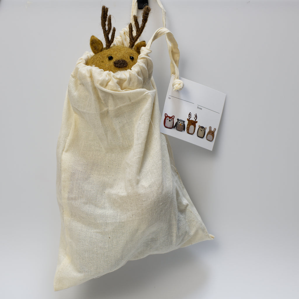 Animals of the Forest - 5 handmade wool felt animals