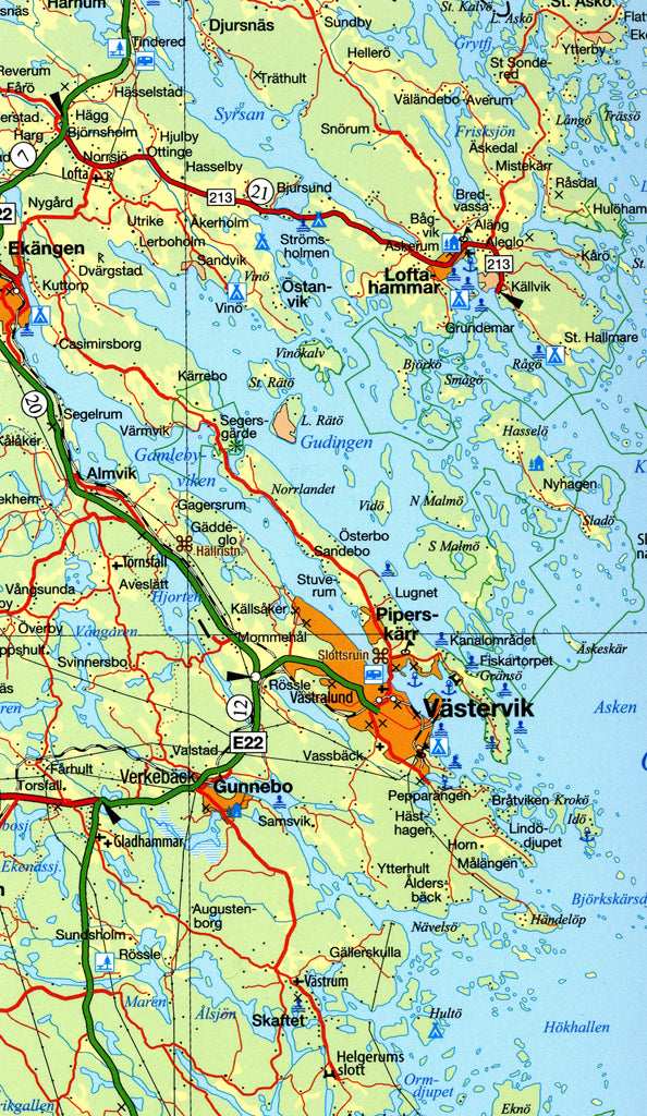 Stor Vägatlas Sverige - Schweden Straßenatlas / Autoatlas