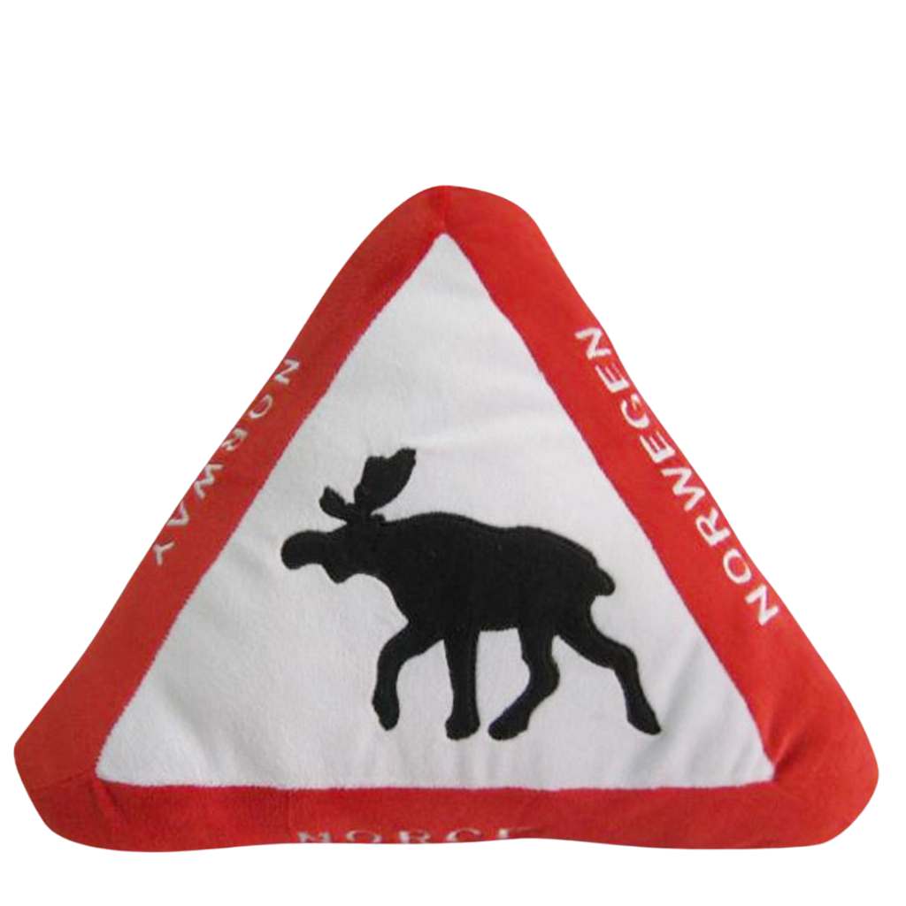Kissen - Norwegisches Elchwarnschild