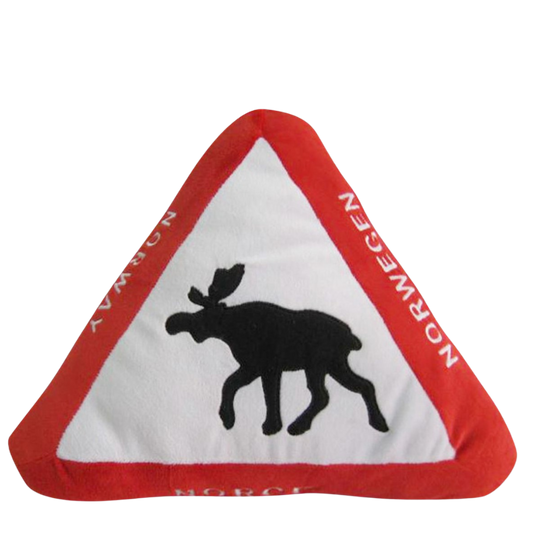 Pillow - Norwegian moose warning sign