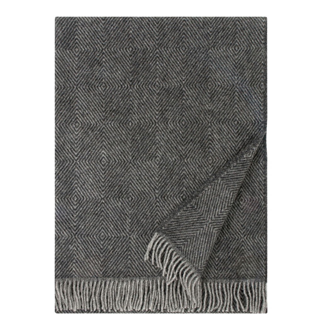 Maria - Wolldecke - Grau - 130 x 180 cm