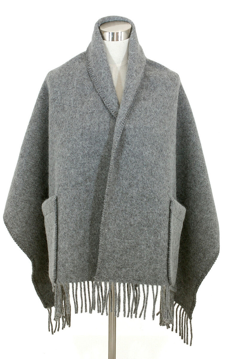 Siiri - Wollschal mit Taschen - Grau - 60 x 170 cm