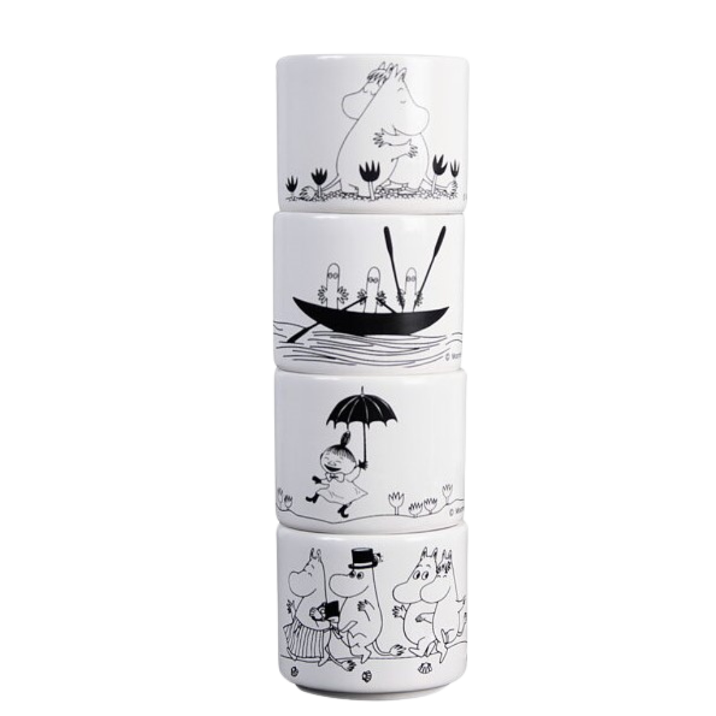 Moomin egg cups - set of 4 - plain