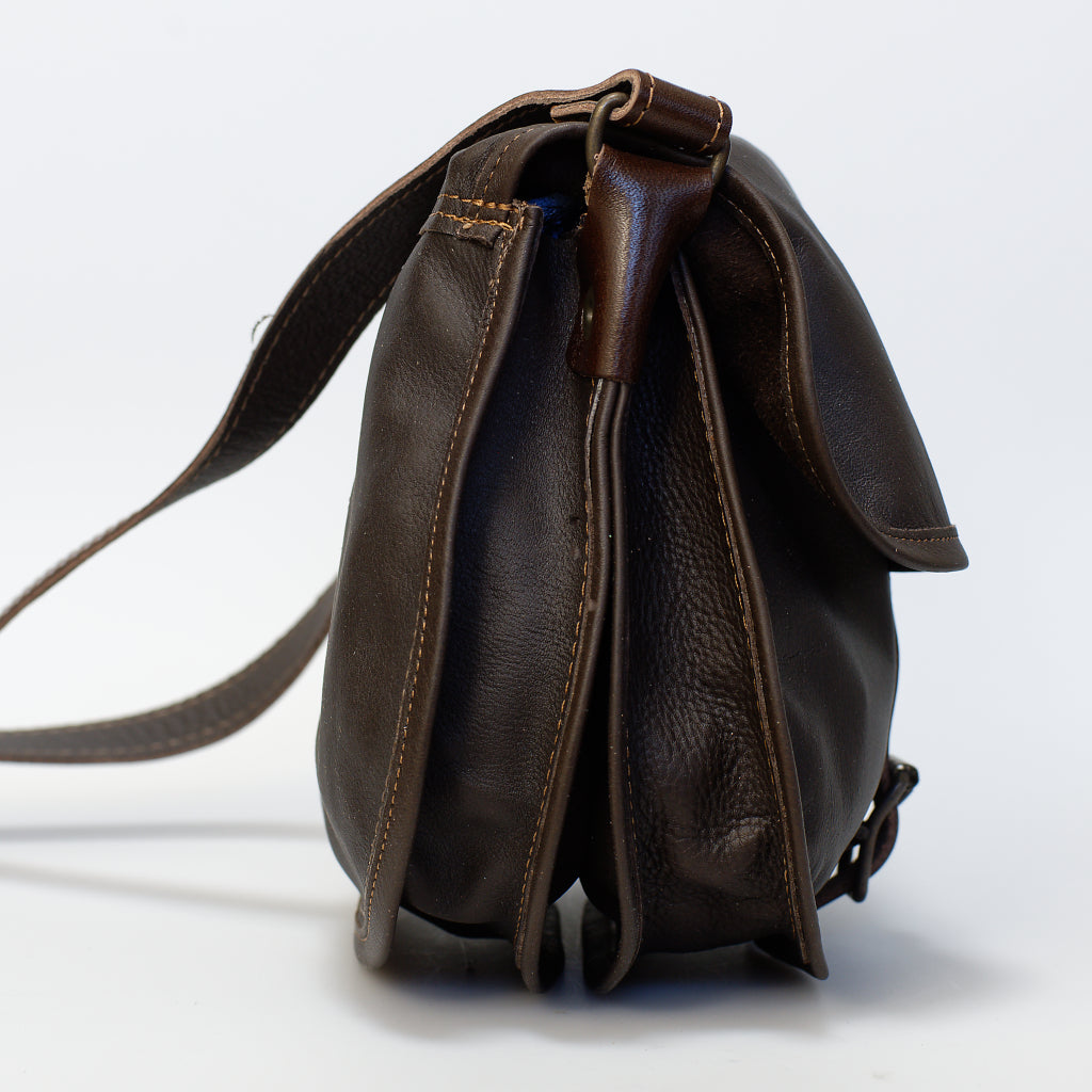 Linn - Rentierleder-Handtasche - Dunkelbraun - Kero