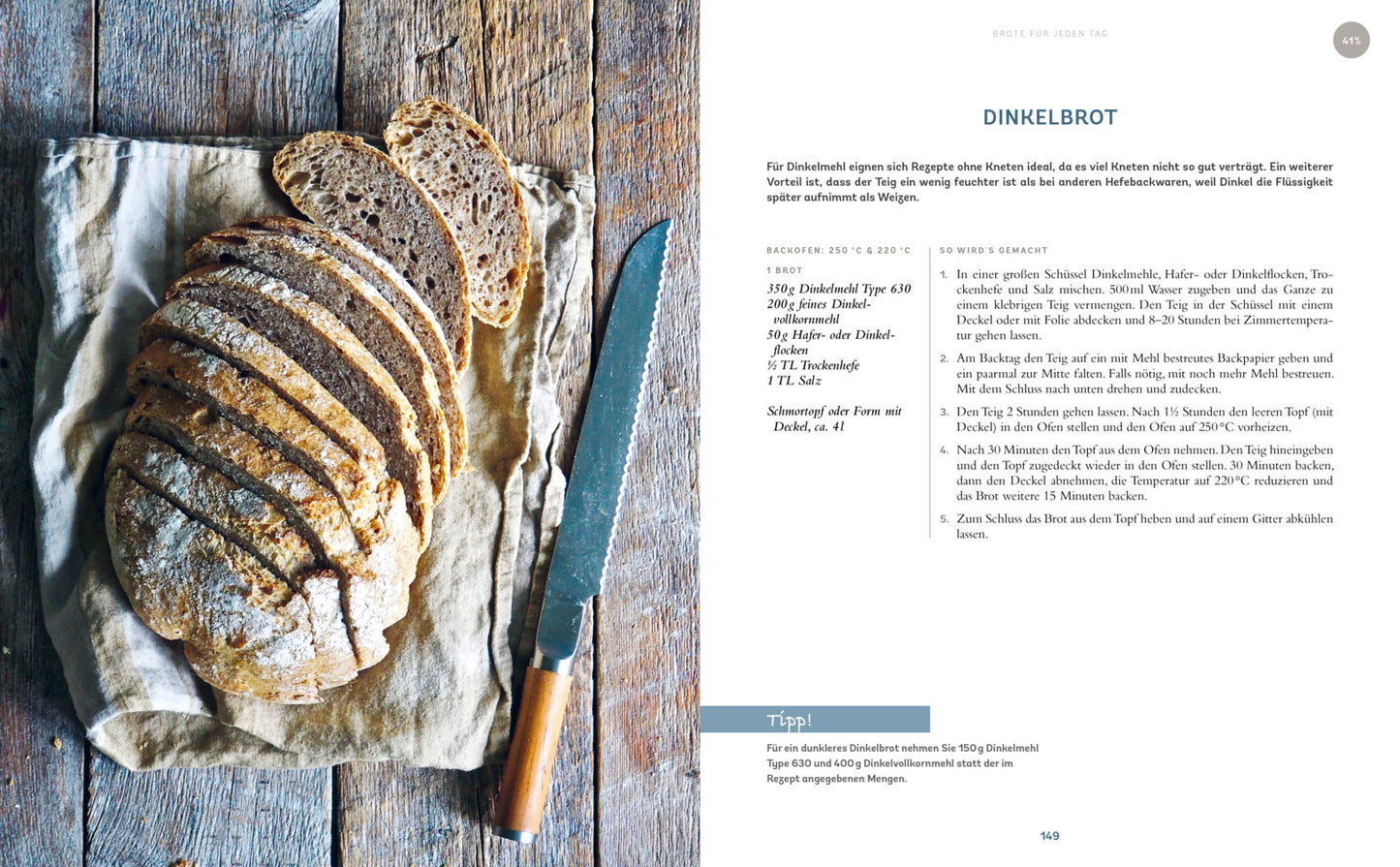 Zimtschnecken und Dinkelbrot - Backbuch