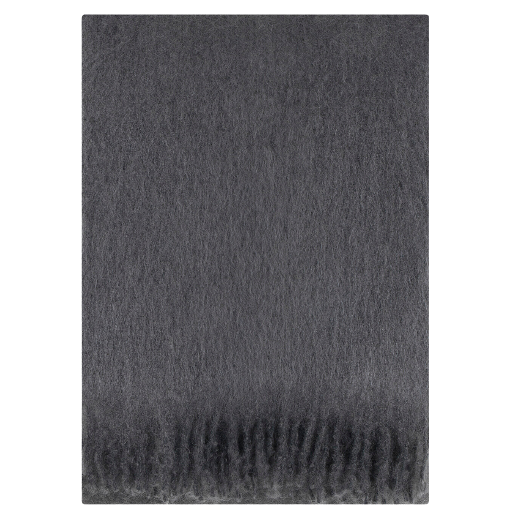 Saaga Mohair-Wolldecke - Smoke - 130 x 170 cm