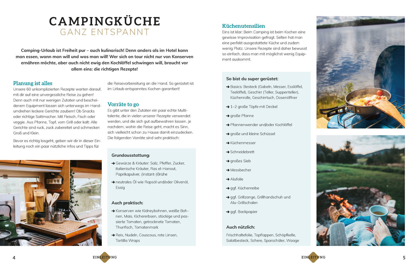 Camping-Blitzrezepte - 60 Gerichte für einen entspannten Urlaub