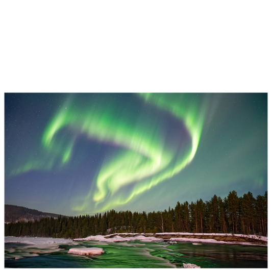 Poster Northern Lights over Storforsen