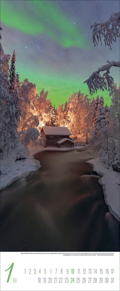 Magische Momente im Norden - Wandkalender 2027 - 29 x 69 cm - Korsch Verlag